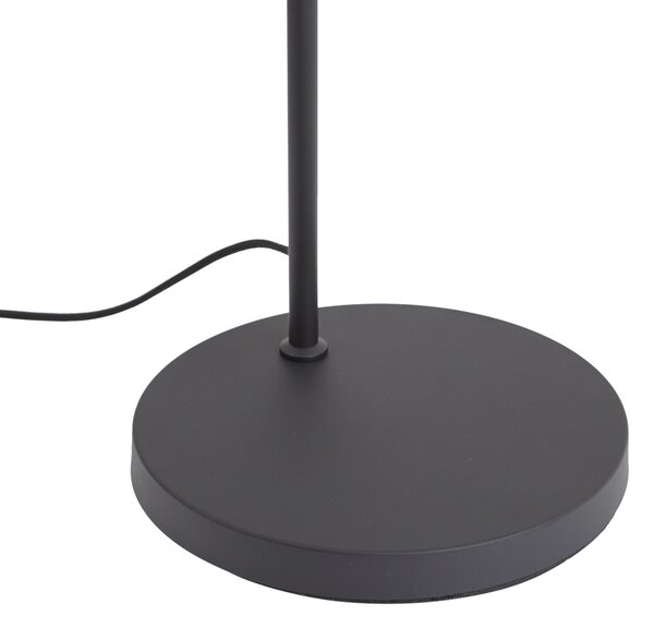 Lampada da terra di design nera con vetro fumé - Ana