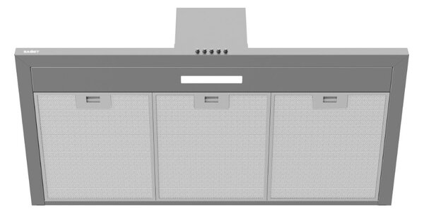 Samet Cappa Cucina Aspirante a Piramide Larghezza 90 cm Potenza Aspirante 350 m3/h Classe D colore Inox - Eolo 90 inox