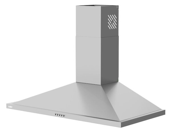 Samet Cappa Cucina Aspirante a Piramide Larghezza 90 cm Potenza Aspirante 350 m3/h Classe D colore Inox - Eolo 90 inox