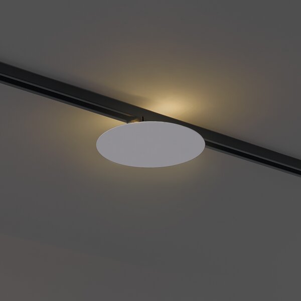 Plafoniera bianca moderna per sistema di illuminazione a binario monofase a 2 luci - Iconic Pulley