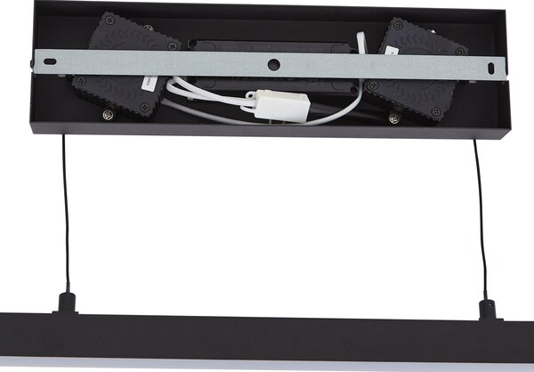 Lampada a sospensione moderna nera con vetro fumé con LED Easylift - Catch