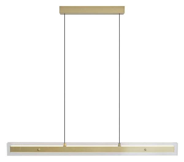 Lampada a sospensione moderna in ottone con vetro trasparente con LED Easylift - Catch