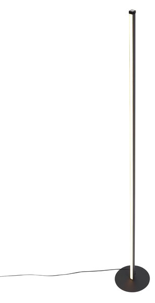 Lampada da terra di design nera con LED e dimmer touch - Clutch