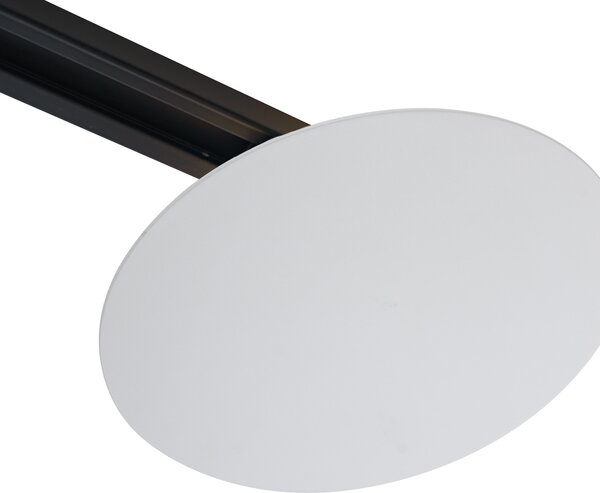 Plafoniera bianca moderna per sistema di illuminazione a binario monofase a 2 luci - Iconic Pulley