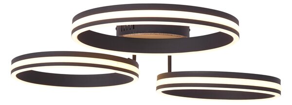 Plafoniera in legno con LED dimmerabile a 3 livelli 3 luci - Navara