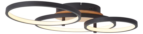 Plafoniera moderna in legno con LED dimmerabile a 3 livelli 3 luci - Rondas