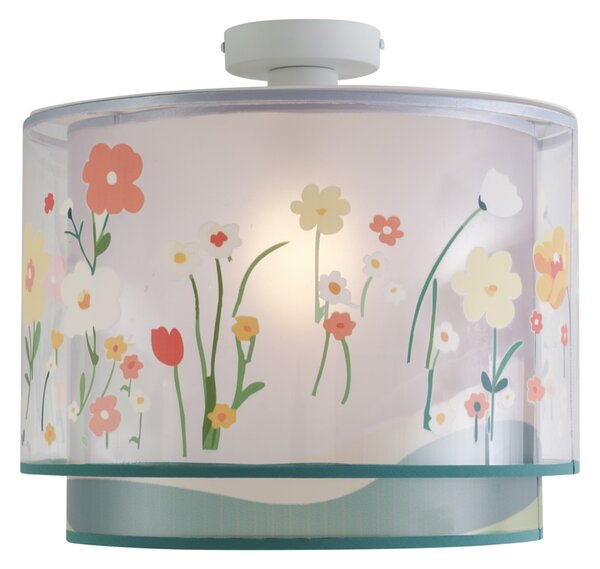 Plafoniera per bambini bianca con fiori - Harrie tra i fiori