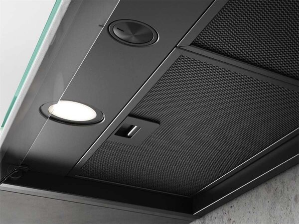 Elica Cappa Cucina Aspirante da Incasso Sottopensile Larghezza 60 cm colore Nero - PRF0172166 BOXIN LX/BL MAT/A/60