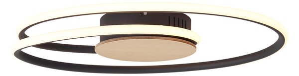 Plafoniera di design in legno con LED dimmerabile a 3 livelli - Rowan
