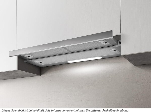 Elica Cappa Cucina Aspirante da Incasso Sottopensile Larghezza 90 cm finitura Silver e Acciaio - PRF0139069 ELITE 35 GRIX/A/90