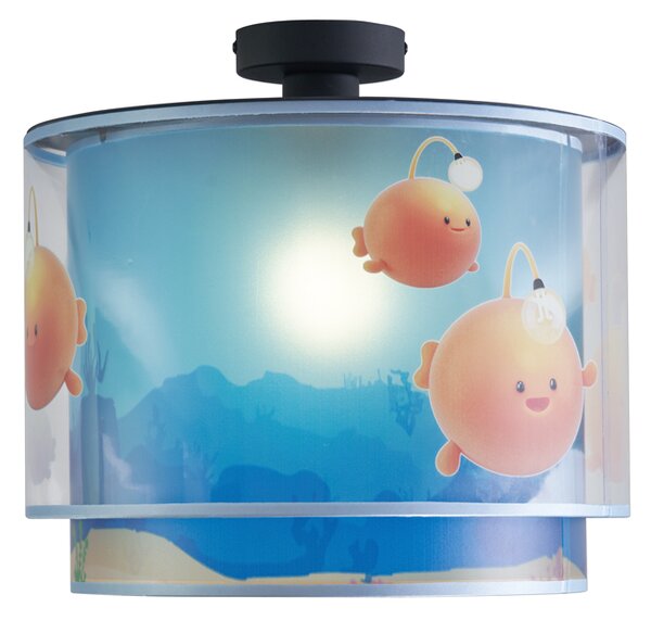 Plafoniera per bambini blu con Bulby - Harrie meets Bulby