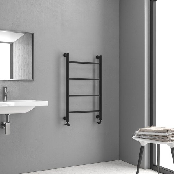 Kamalu termoarredo scaldasalviette 900x560mm nero opaco kam-d6009n