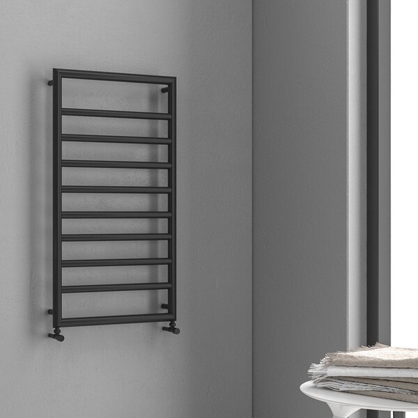 Kamalu scaldasalviette nero 900x500mm interasse 462 mm kam-d7009n