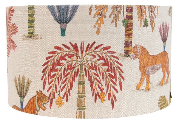 Paralume in tessuto multicolore con stampa animalier 35/35/20