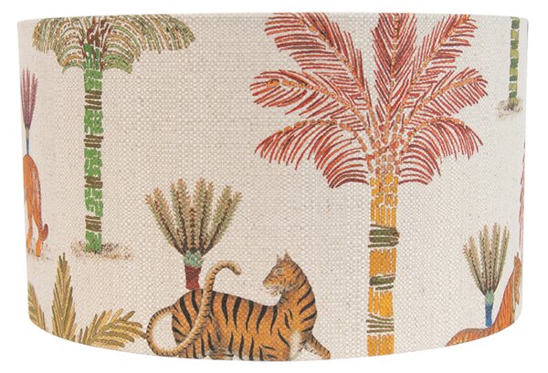 Paralume in tessuto multicolore con stampa animalier 35/35/20