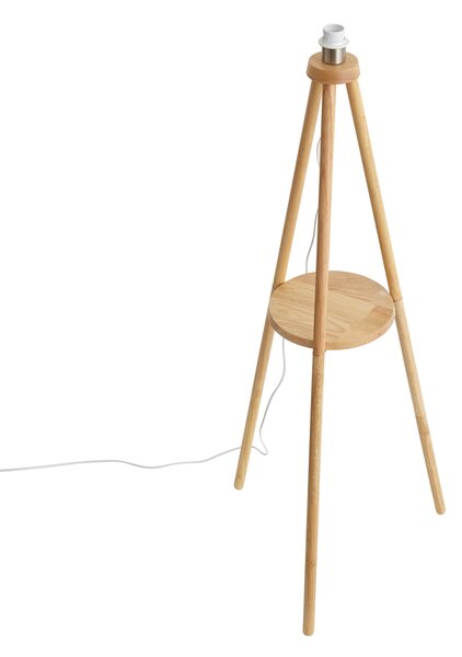 Lampada da terra scandinava a treppiede in legno - Lou