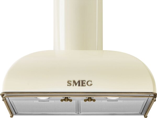 Smeg Cappa Cucina Aspirante da Parete Larghezza 60 cm colore Panna - KS59POE2