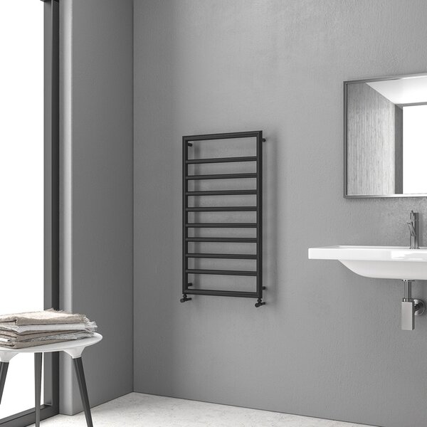 Kamalu scaldasalviette nero 900x500mm interasse 462 mm kam-d7009n
