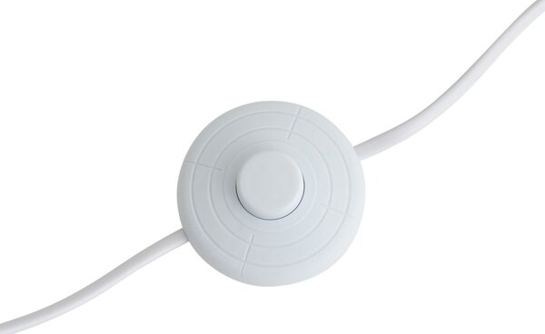 Lampada da terra a treppiede in legno con paralume a righe beige e marrone 50 cm - Lou