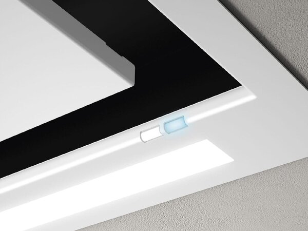 Elica Cappa Cucina Aspirante Incasso a Soffitto Larghezza 100 cm Classe A colore Bianco - PRF0167044