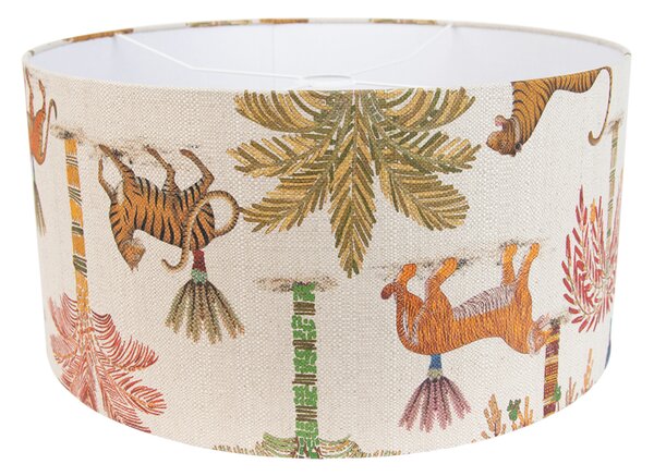 Paralume in tessuto multicolore con stampa animalier 50/50/25