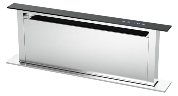Bertazzoni Cappa Cucina Aspirante Down Draft Larghezza 90 cm Classe A colore Vetro Nero/Acciaio Inox - KDD90XA