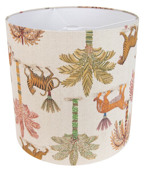 Paralume in tessuto multicolore con stampa animalier 40/40/40