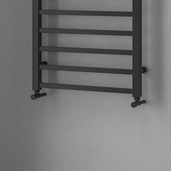 Kamalu termoarredo bagno 1700x500m nero opaco modello kam-378n