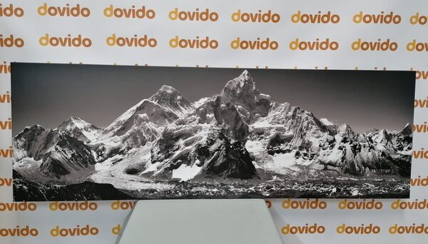 Quadro su tela – Magnifica cima di montagna in bianco e nero