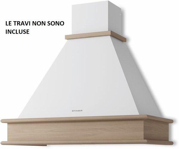 Faber Cappa Cucina Aspirante da Parete Larghezza 90 cm colore Bianco - 321.0693.747 Ranch
