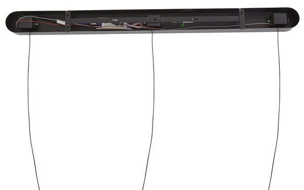 Lampada a sospensione nera con moka incl. LED dimmerabile a 3 livelli 3 luci Easylift - Witch