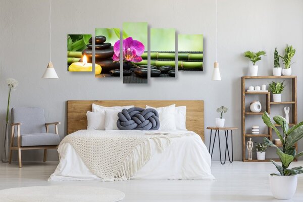 Quadri 5 pezzi – Natura morta Feng Shui