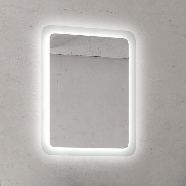 Specchio bagno led 100x60 cm cornice illuminata modello A100 - KAMALU