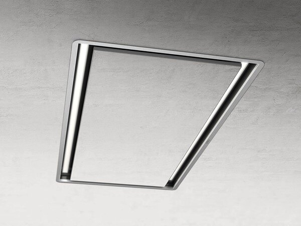 Elica Cappa Cucina Aspirante Incasso a Soffitto Larghezza 100 cm Pannellabile + cornice inox - PRF0146250 ILLUSION H30 PAINT/A/100