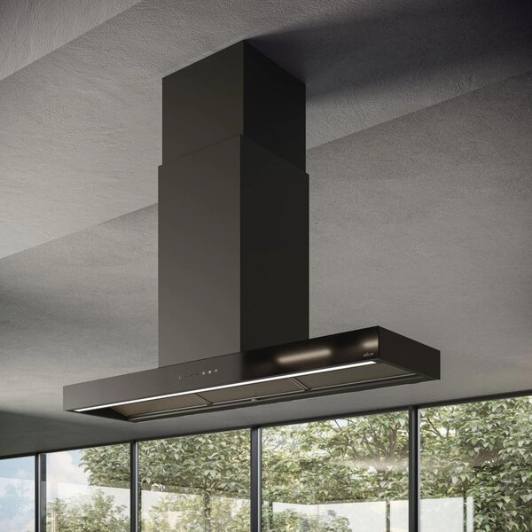 Elica Cappa Cucina Aspirante Isola Larghezza 90 cm Profondit 33 cm Classe A+ colore Nero - PRF0196764 Haiku Dry Island @ BLRO/A/90