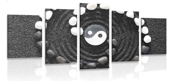 Quadri 5 pezzi – Armonico Yin e Yang
