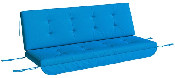 Outsunny Set cuscini per dondolo Hollywood 170 cm Cuscino seduta Copri-dondolo Imbottitura per giardino Cuscino schienale Cuscino laterale Blu | Aosom Italy