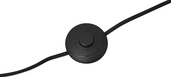Lampada da terra moderna nera con vetro fumé 3 luci ruotabile e inclinabile - Gianni