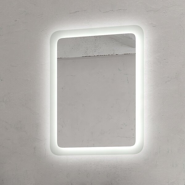 Specchio led 80x60 cm con cornice illuminante modello A800 - KAMALU