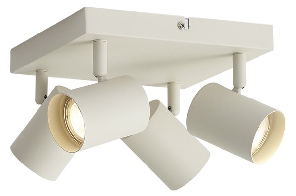 Plafoniera moderna beige a 4 luci regolabile - Jeana