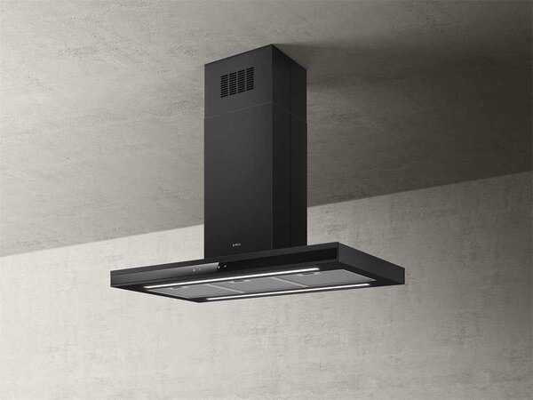 Elica Cappa Cucina Aspirante Isola Larghezza 90 cm Classe A colore Nero - PRF0167316 Adele Island