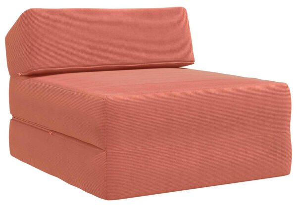 Divano Letto Pieghevole Rosso Arancio 60 x 70 x 41 cm Tessuto