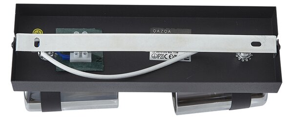 Faretto da soffitto nero con vetro fumé 2 luci orientabile e inclinabile - Gianni