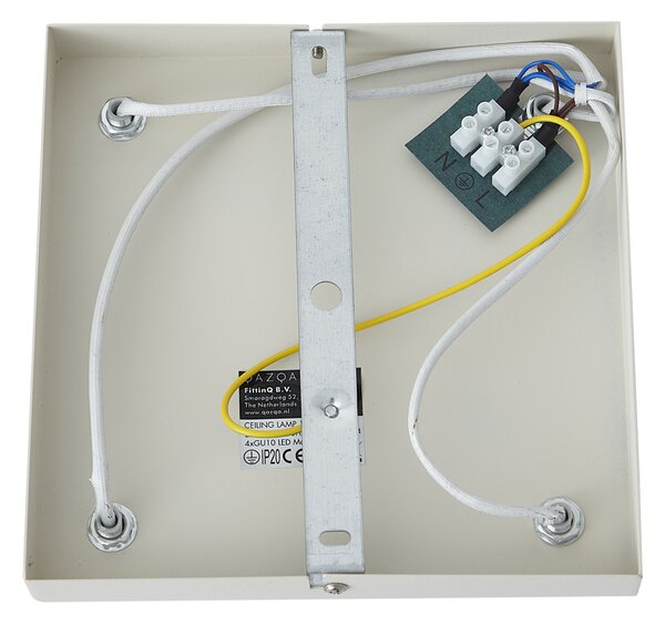 Plafoniera moderna beige a 4 luci regolabile - Jeana
