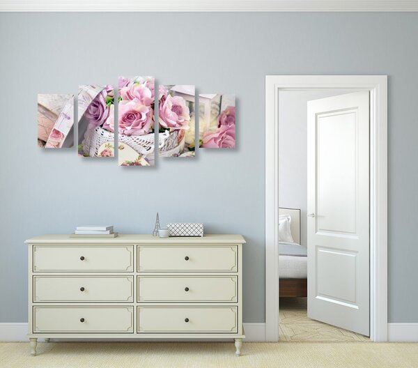 Quadri 5 pezzi – Stile vintage romantico