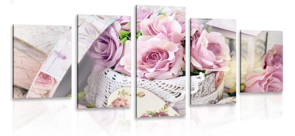 Quadri 5 pezzi – Stile vintage romantico