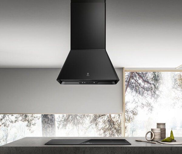 Elica Cappa Cucina Aspirante Isola Larghezza 60 cm colore Nero - PRF0164784