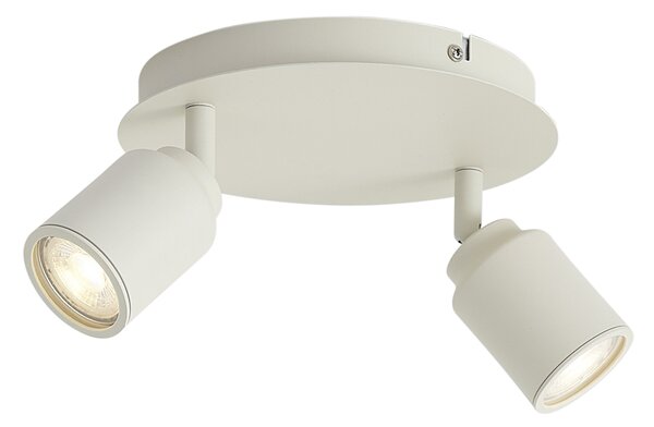 Faretto da bagno moderno beige 2 luci IP44 - Ducha