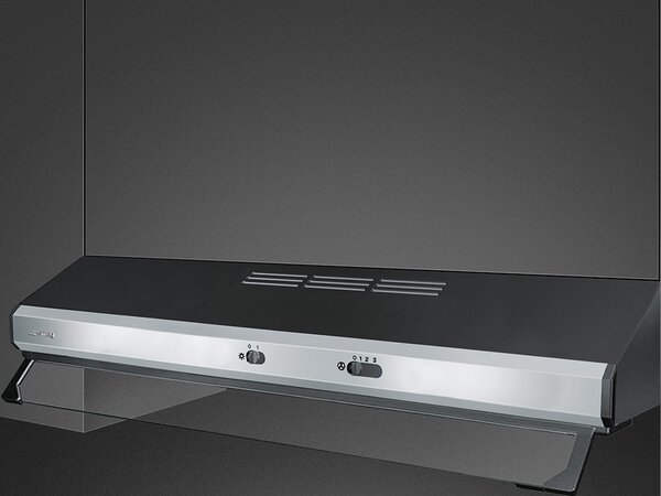 Smeg Cappa Cucina Aspirante Semi-integrata Larghezza 90 cm Classe E colore Inox/Nero - KSEC91XE3