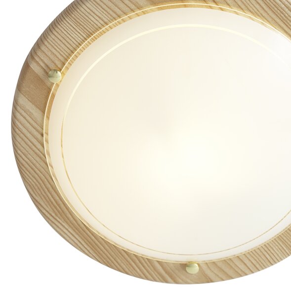Plafoniera classica naturale con vetro bianco - Mesiac